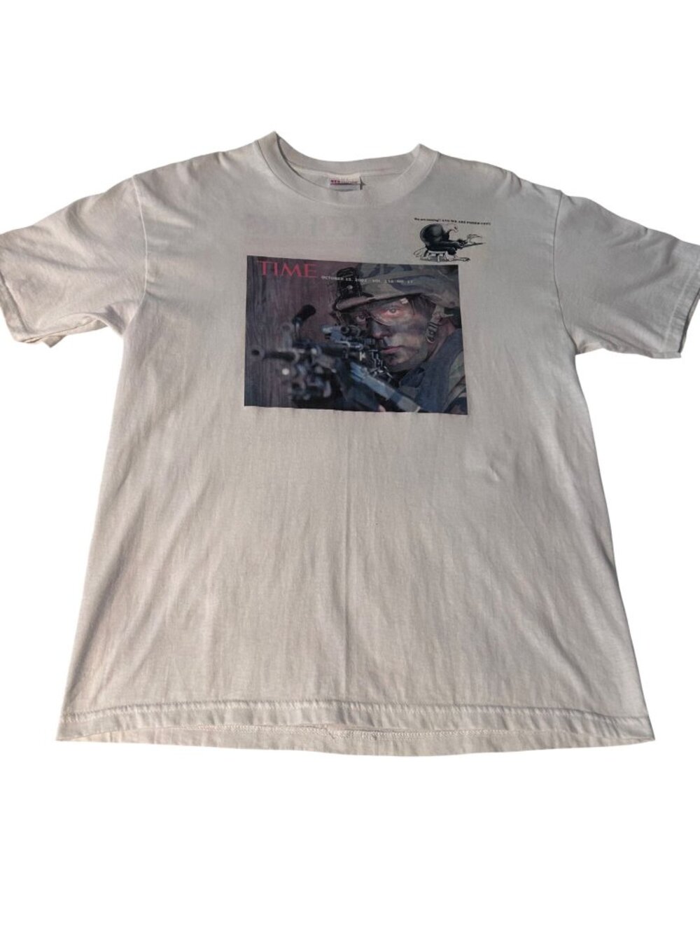 Time Magazine October 2001 These Colors Do Not Run Graphic Tee Hanes Size M GUC